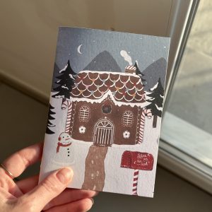 CARTE DE NOËL - MAISON EN PAIN D'ÉPICE
