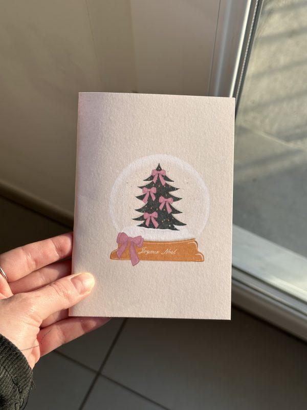 CARTE DE NOËL - BOULE DE NEIGE